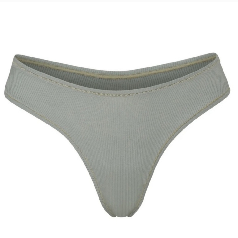 SKIMS COTTON RIB DIPPED THONG/NWT/ XL/ MINERAL
